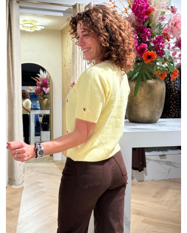 Trui Nouck Heart Geel