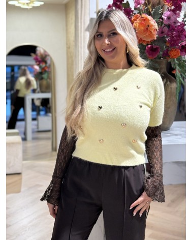 Trui Nouck Heart Geel