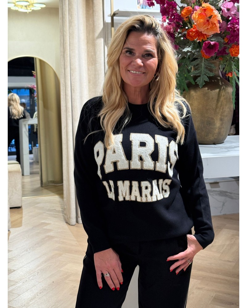 Trui Paris Zwart