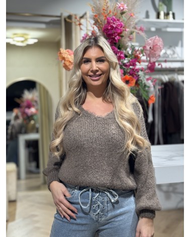 Trui Lace Bruin