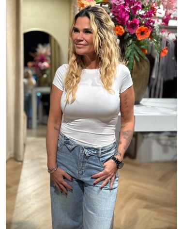 Body Mikkie Korte Mouw Wit