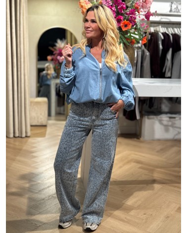 Broek Leopard Jeans Blauw
