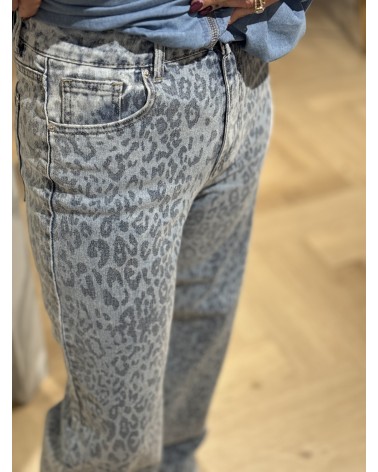 Broek Leopard Jeans Blauw