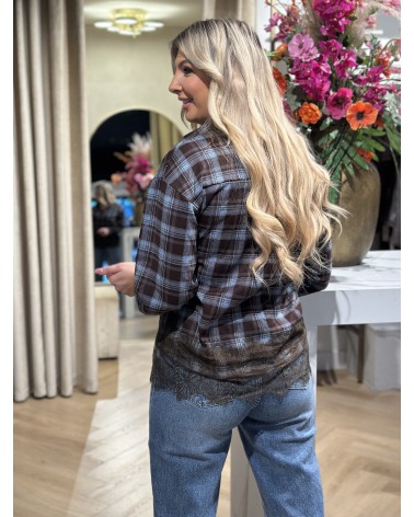 Blouse Copine Blauw Bruin