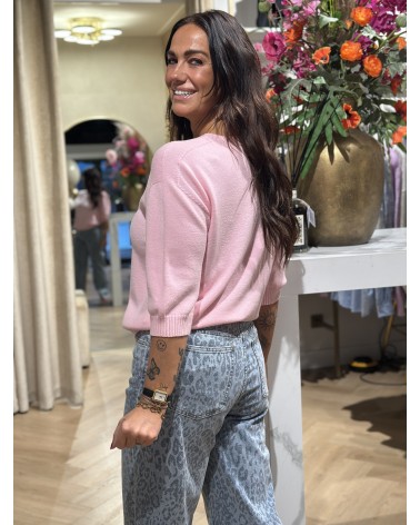 Trui Noek Roze