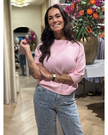Trui Noek Roze