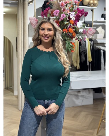 Top Romy Lange Mouw Groen