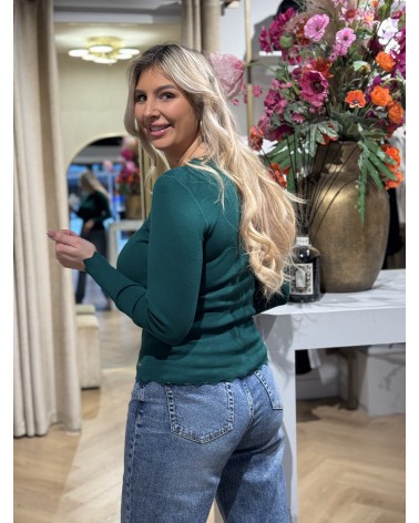 Top Romy Lange Mouw Groen