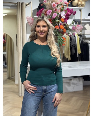 Top Romy Lange Mouw Groen