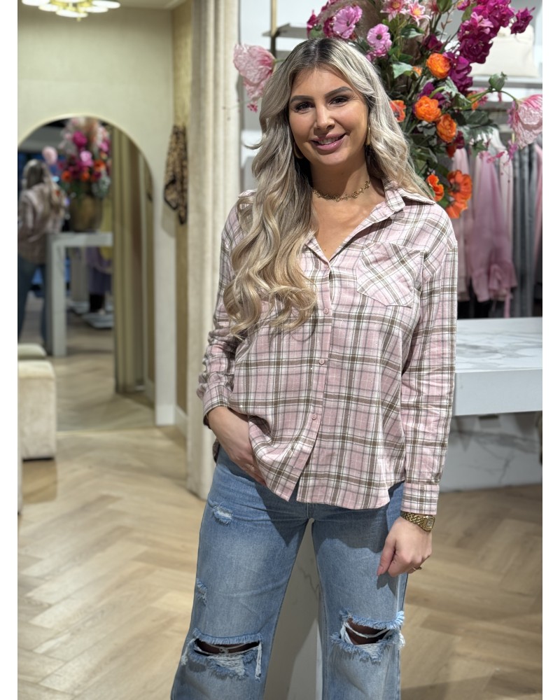 Blouse Livia Bruin Roze