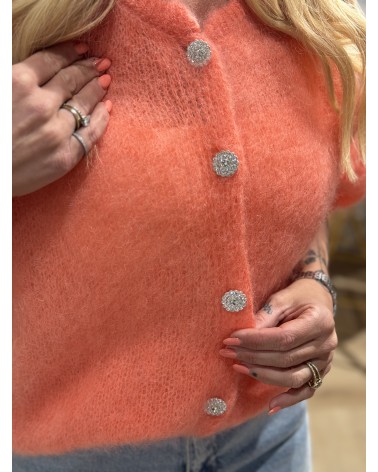 Koraal strass vest