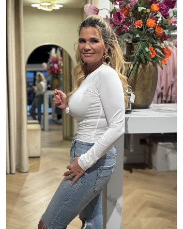 Body Mikki Wit Lange Mouwen