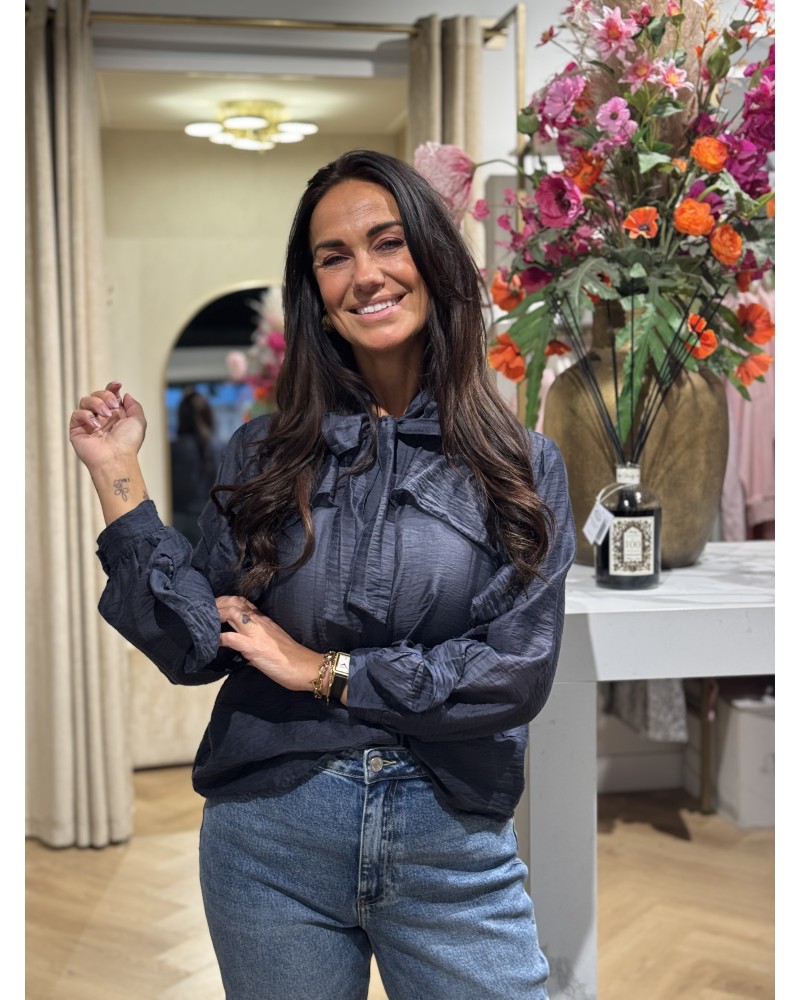 Blouse River Navy Blauw