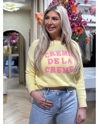Trui Creme De La Creme Geel