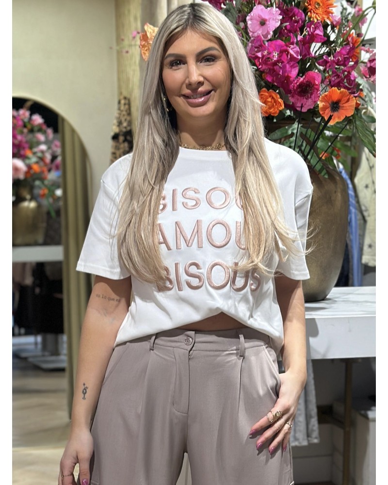 T-Shirt Bisous Roze