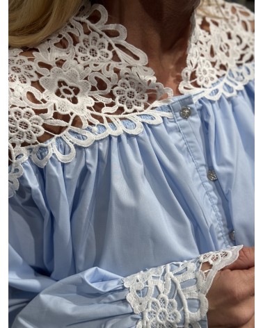 Blouse Cropped Elsa Blauw