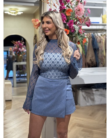 Top Kaya Denim Blauw