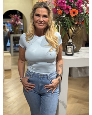 Body Mikkie Korte Mouw Baby Blauw