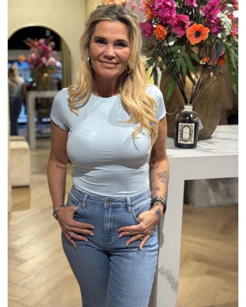 Body Mikkie Korte Mouw Baby Blauw