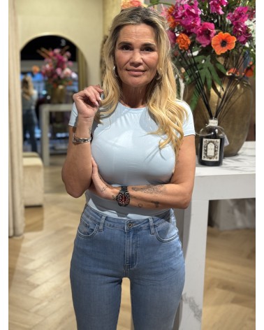 Body Mikkie Korte Mouw Baby Blauw