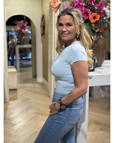 Body Mikkie Korte Mouw Baby Blauw