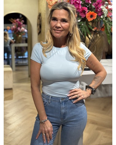 Body Mikkie Korte Mouw Baby Blauw