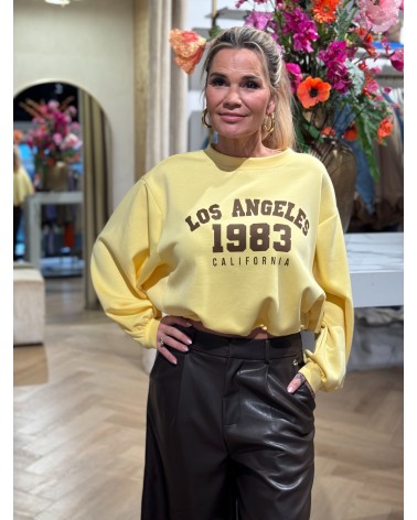 Trui Cropped Los Angeles Geel