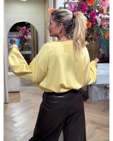 Trui Cropped Los Angeles Geel