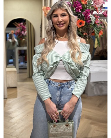 Top Jace Stripe Groen