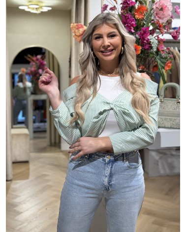 Top Jace Stripe Groen