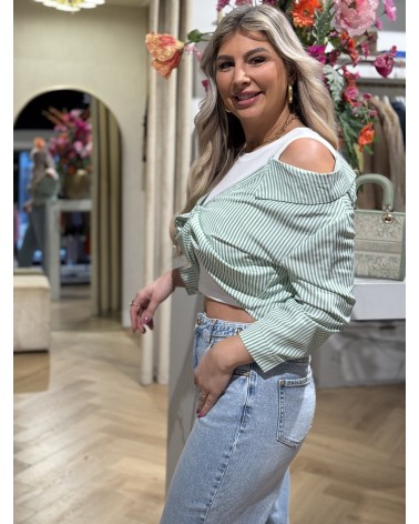 Top Jace Stripe Groen