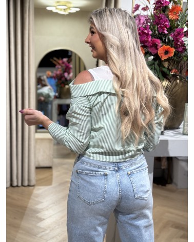 Top Jace Stripe Groen