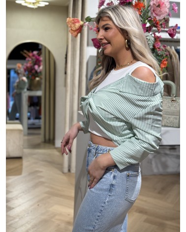 Top Jace Stripe Groen