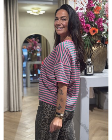 T-Shirt Oui Roze Groen