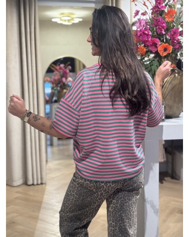 T-Shirt Oui Roze Groen