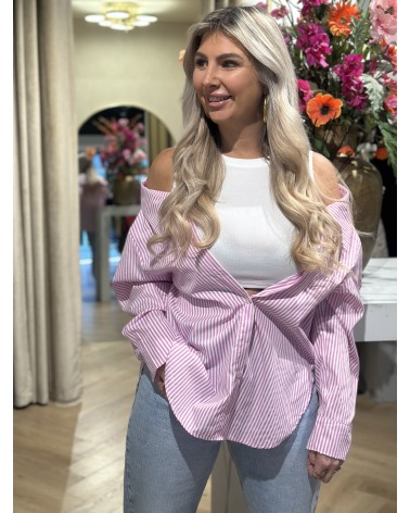Blouse Jace Stripe Roze