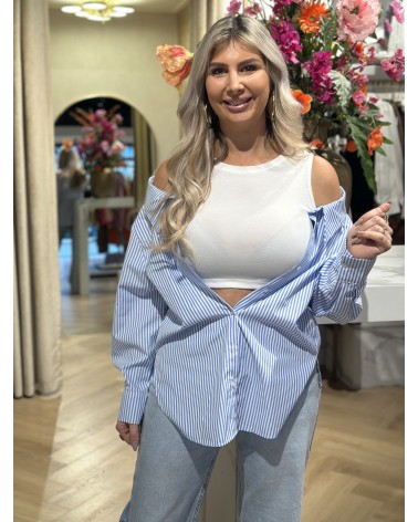 Blouse Jace Stripe Blauw