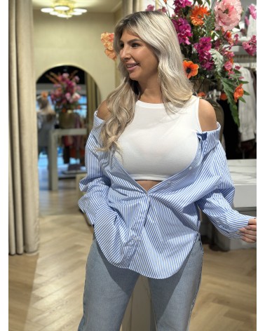 Blouse Jace Stripe Blauw