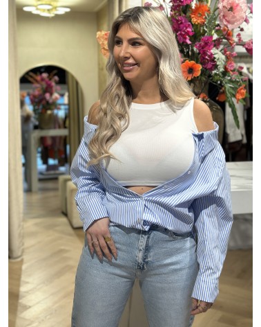 Blouse Jace Stripe Blauw