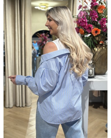 Blouse Jace Stripe Blauw