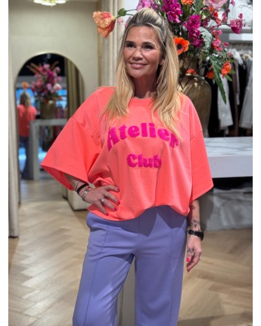 Trui Atelier Club Neon Koraal