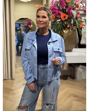 Jacket Suedine Blauw