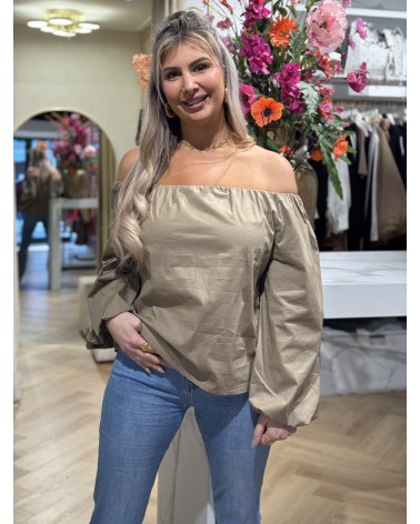 Off shoulder Top Lena Camel