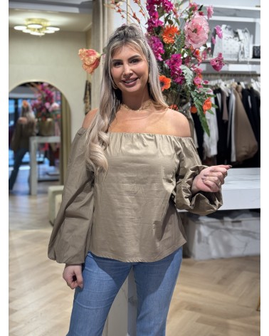 Off shoulder Top Lena Camel