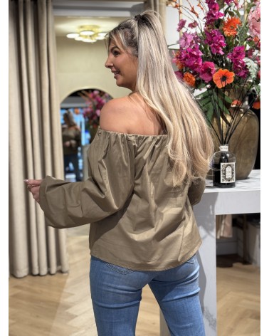 Off shoulder Top Lena Camel