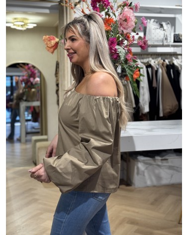 Off shoulder Top Lena Camel