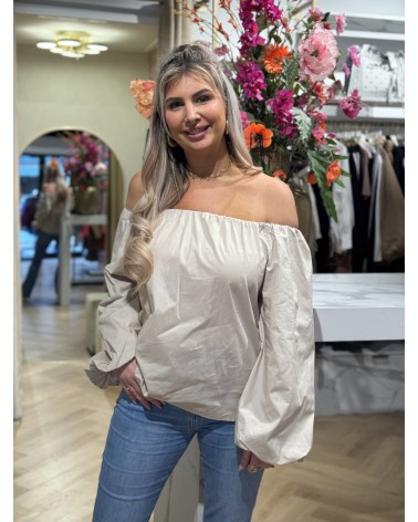 Off shoulder Top Lena Beige