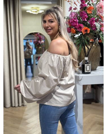 Off shoulder Top Lena Beige