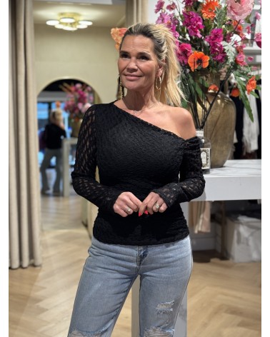 Top Hanna Lace Zwart