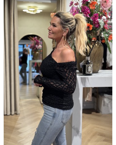 Top Hanna Lace Zwart